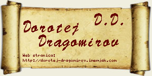 Dorotej Dragomirov vizit kartica